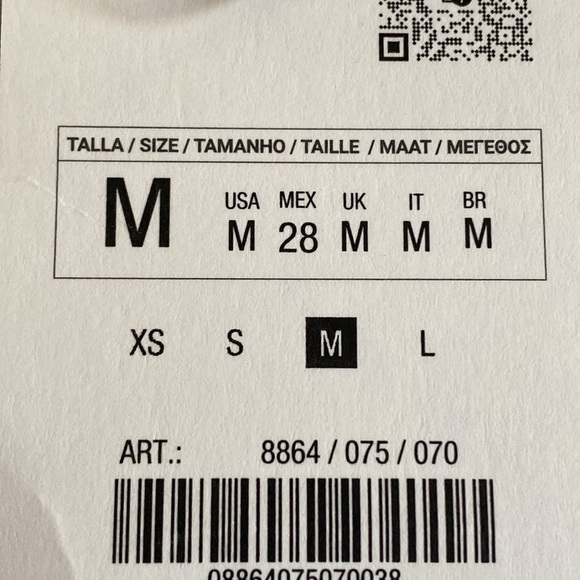 NWT. Zara ZW Collection Ecru/Black Printed Midi Dress. Size M, L. - Picture 9 of 13